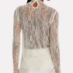 We Wore What  Chantelle Lace Movk Neck Long Sleeve Revolve Women’s NWT $78 Stretch Photo 3