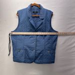 Talbots Womens Quilted Vest Size XL Teal Warm Cozy Chore Comfy Photo 7