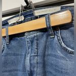 Pilcro and the Letterpress Embellished Pilcro Mid-Rise Slim Straight Jeans | Size 30 | Wearable Art Photo 2