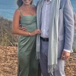 Azazie Barbie™ 1005 Matcha Mermaid Corset Stretch Satin Bridesmaid Dress Photo 3