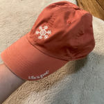 Life is Good Baseball Hat Snowflake Orange Adjustable Cap Stapback Photo 0