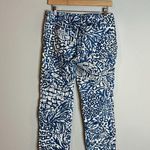 Lilly Pulitzer  white and blue patterned linen pull on pants Photo 3