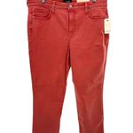 NYDJ Sheri Slim Ankle Jeans Chili Pepper Red Size 12 Lift Tuck Stretch Denim NWT Photo 0
