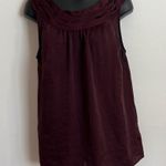 Loft Deep Purple Shell with Gathered Neckline Photo 6