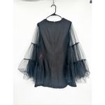 Mac Duggal Ieena for  49612 High Neck Flared Sleeve Mini Dress 8 Photo 2