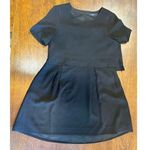 Madewell  Little Black Tie Shift Dress Women Medium Wedding Boxy Neutral Shower Photo 0