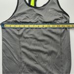 Nike Women's Charcoal and Neon Yellow Tank Top Photo 5