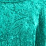We The Free Milan Top Teal Crushed Velvet Sweatshirt Sweater Long Sleeves Photo 4