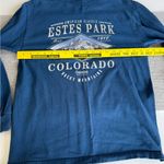 Vintage Navy Blue Estes Park Colorado Long Sleeve Cotton Tee Shirt Sz Medium Photo 4