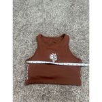 darcsport SHE "Energy" Racerback Tank in Canyon Rust Wolf Logo Gym Shelf Bra S Brown Photo 5