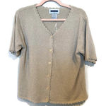 Sag Harbor Vintage 90s  Knit Silk Blend Top in Beige Photo 0
