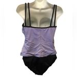 MiracleSuit One Piece Draped Ruched Swimsuit Sz 10 Lavender Padded Bust Slimming Photo 3