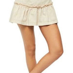 Joe B #118 TAN GAUZE LOOK SKATER MINI SKIRT Photo 0