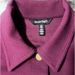 Ellen Tracy Eggplant Stretch Button Down Blazer Jacket Size Large Photo 3