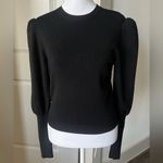 Ba&sh  feminine puff shoulder  Black sweater top Photo 3