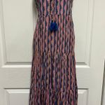 Oliphant Cotton Long Tiered Tassel Dress Pink Size M Photo 0