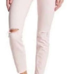Current/Elliott  The Stiletto Skinny Crop Jeans Dusty Pink Destroy Size 25 Photo 0