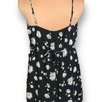 Vintage Y2K Slip Dress Black White Daisy Print Adjustable Strap Scoop Neck Mini Size XL Photo 6