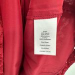 Talbots Size 10 Dress Red Floral Lace Overlay Sheath Short Sleeve Midi Formal Photo 5