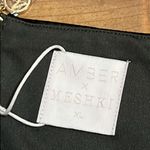 AMBER X MESHKI size XL black posh velvet strappy bustier top Photo 9