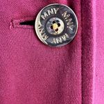 Andrew Marc  Maroon‎ Longline Blazer Coat Gold Button Classic Jacket Size M Photo 4