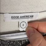 Good American  All that Glitters silver sweatshirt size M Photo 11