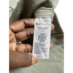 Athleta Women's Sleeveless V Neck Tunic Sweatshirt Top Sage Green Cotton Blend M Photo 4