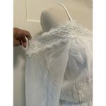 WAYF  Cold Shoulder‎ Ivory Off White Lace Embroidered Dress M Medium Boho NWT Photo 1