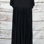 ASOS Curve NWT Size 18 Classic Black Surplice V-Neckline Pleated Maxi Dress Photo 2