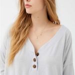 Urban Outfitters Out From Under Blaine Oversized Henley Top L/S V Neck NEW Photo 2