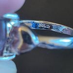 Elegant purple amethyst S925 silver heart ring size 8 Photo 7