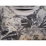 Basic Editions Tropical Leaf Print T Shirt, Women's Large Tee, Rhinestone Accent Gray Photo 4