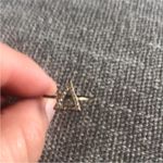 Urban Outfitters Gold Jeweled Triangle ring size 7. Photo 3
