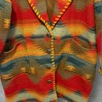 Roper Rodeo Blue Southwestern Style Coat Lined Size L Photo 2