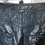 Free People Shiny Blue Vegan Leather Mini Skirt Size S Photo 3