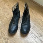 Frye  Molly D Ring Black Leather Booties Photo 1
