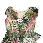 Badgley Mischka Palm Tree Maxi Dress Women’s Size 16 Ruffle Sleeve Tie Waist Photo 13