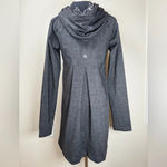 Athleta Gray Pleated Full Zipper Hoodie Long Jacket Women’s Size Small Photo 2