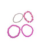 Paparazzi Vibrant Purple Beaded Bracelet Set Elastic Stretch Jewelry Accessories R-16 Photo 1