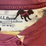 L.L.Bean Henley Shirt Women’s Pink Pullover Long Sleeve PJ Top (NO PANTS) 1X GUC Photo 1