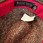 Goorin Bros. Women's Straw Fedora Hat Brown Leather Trim Buckle One Size Photo 3