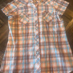 Roper Western Cowgirl Pearl Snap Women Large Rodeo Festival Country Concert Orange Photo 0