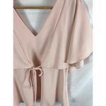 River Island  Ruffle V Neck Pink Blouse Size 6 Photo 1