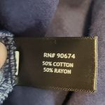 Boston Proper  PAISLEY SCROLL BELTED PULL ON CROP PANT NAVY BOHO XS Photo 11