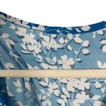 Draper James  Blue Shadow Floral Sleeveless Ruffle Night Gown Dress Womens Small Photo 3