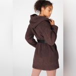 Fabletics Ginger Fleece Teddy Coat with a Hood in Cocoa Photo 3