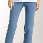 J. Jill Pure Jill Indigo knit Slim Crop Pull On Pants Blue Size L Photo 0