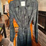 Abercrombie & Fitch  Green Black and Blue Flannel Shirt Dress Photo 0