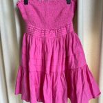 Mustard Seed NWT Pink strapless smocked mini dress Photo 0
