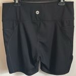 Avia  Women’s Black Wide Band Athletic Workout Biker Shorts Size XL 16/18 Photo 1